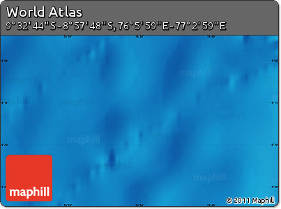 Shaded Relief Map of the Area around 9° 15' 16" S, 76° 34' 29" E