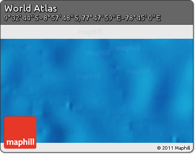 Physical 3D Map of the Area around 9° 15' 16" S, 78° 16' 30" E