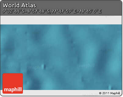 Satellite 3D Map of the Area around 9° 15' 16" S, 78° 16' 30" E