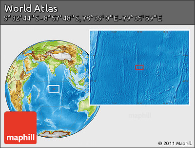 Physical Location Map of the Area around 9° 15' 16" S, 79° 7' 30" E