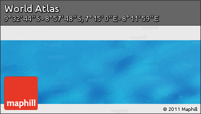 Physical Panoramic Map of the Area around 9° 15' 16" S, 7° 43' 29" E