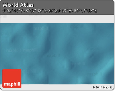 Satellite 3D Map of the Area around 9° 15' 16" S, 80° 49' 29" E