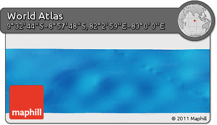 Physical Panoramic Map of the Area around 9° 15' 16" S, 82° 31' 30" E
