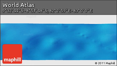 Physical Panoramic Map of the Area around 9° 15' 16" S, 82° 31' 30" E