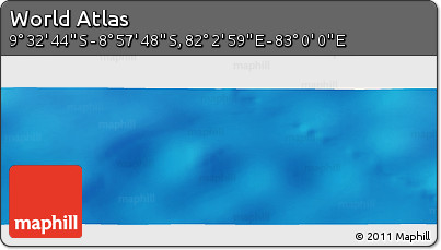 Physical Panoramic Map of the Area around 9° 15' 16" S, 82° 31' 30" E