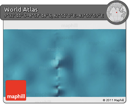 Satellite 3D Map of the Area around 9° 15' 16" S, 83° 22' 30" E