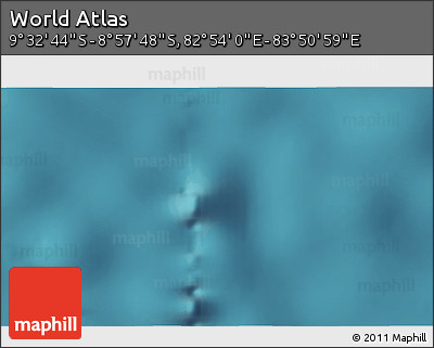 Satellite 3D Map of the Area around 9° 15' 16" S, 83° 22' 30" E