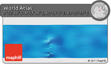 Physical Panoramic Map of the Area around 9° 15' 16" S, 83° 22' 30" E