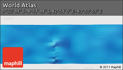 Physical Panoramic Map of the Area around 9° 15' 16" S, 83° 22' 30" E