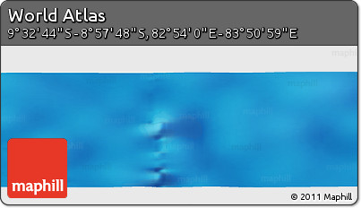 Physical Panoramic Map of the Area around 9° 15' 16" S, 83° 22' 30" E