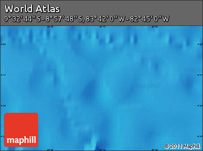 Physical Map of the Area around 9° 15' 16" S, 83° 13' 29" W