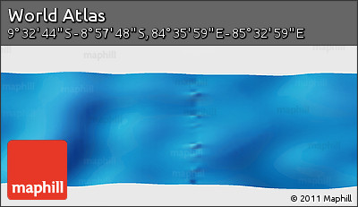 Physical Panoramic Map of the Area around 9° 15' 16" S, 85° 4' 29" E
