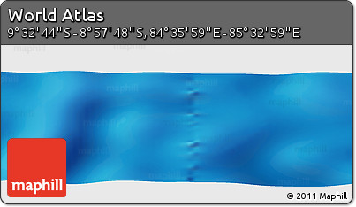 Physical Panoramic Map of the Area around 9° 15' 16" S, 85° 4' 29" E