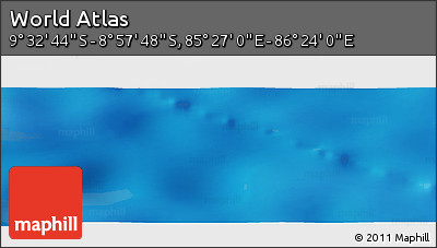 Physical Panoramic Map of the Area around 9° 15' 16" S, 85° 55' 30" E