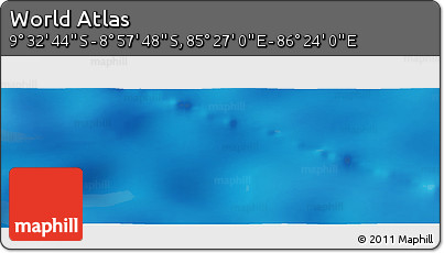 Physical Panoramic Map of the Area around 9° 15' 16" S, 85° 55' 30" E