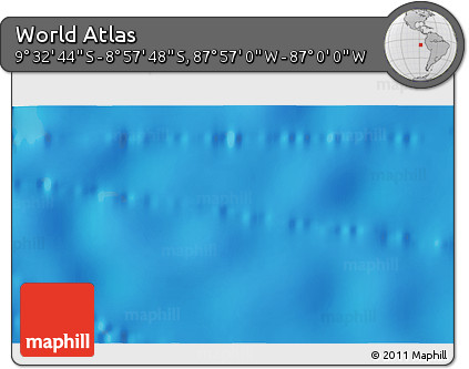 Physical 3D Map of the Area around 9° 15' 16" S, 87° 28' 29" W