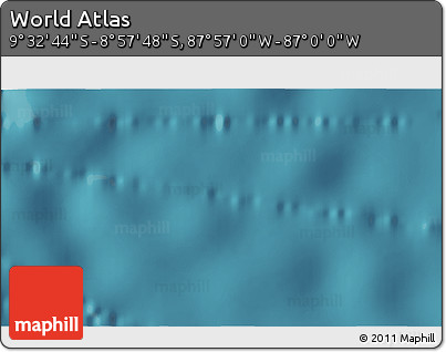 Satellite 3D Map of the Area around 9° 15' 16" S, 87° 28' 29" W