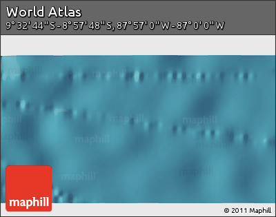 Satellite 3D Map of the Area around 9° 15' 16" S, 87° 28' 29" W