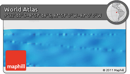 Physical Panoramic Map of the Area around 9° 15' 16" S, 87° 28' 29" W