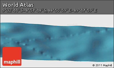 Satellite Panoramic Map of the Area around 9° 15' 16" S, 89° 19' 29" E
