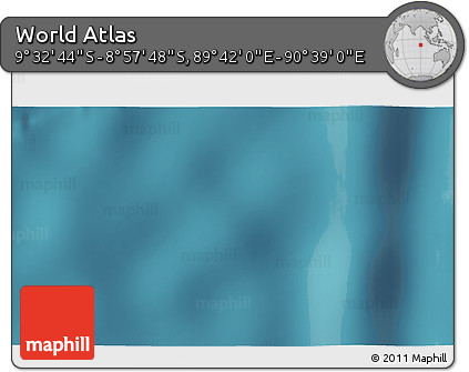 Satellite 3D Map of the Area around 9° 15' 16" S, 90° 10' 30" E