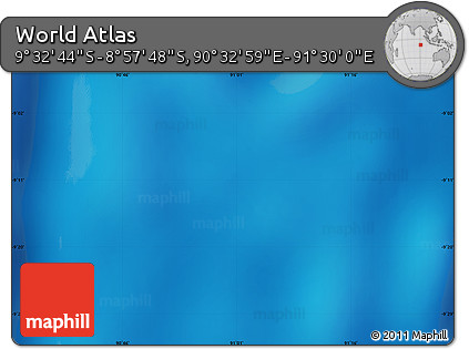 Physical Map of the Area around 9° 15' 16" S, 91° 1' 30" E