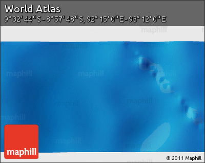 Physical 3D Map of the Area around 9° 15' 16" S, 92° 43' 29" E
