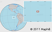 Gray Location Map of the area around 9° 15' 16" S, 92° 34' 29" W