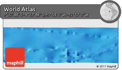 Physical Panoramic Map of the Area around 9° 15' 16" S, 93° 25' 30" W