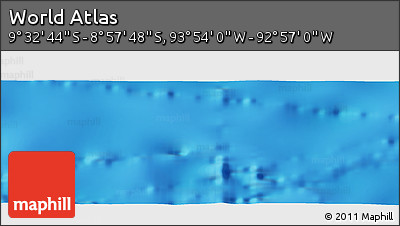 Physical Panoramic Map of the Area around 9° 15' 16" S, 93° 25' 30" W