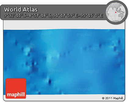 Physical 3D Map of the Area around 9° 15' 16" S, 95° 16' 30" E