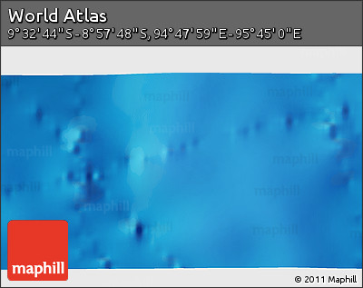 Physical 3D Map of the Area around 9° 15' 16" S, 95° 16' 30" E