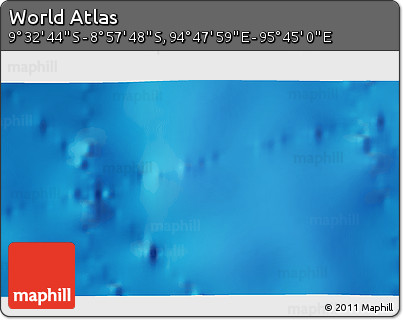 Physical 3D Map of the Area around 9° 15' 16" S, 95° 16' 30" E