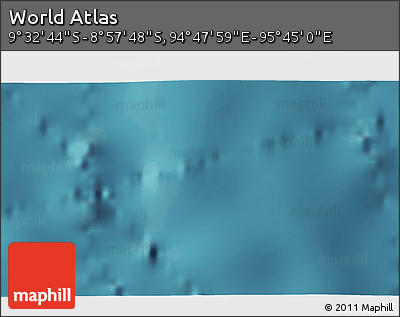 Satellite 3D Map of the Area around 9° 15' 16" S, 95° 16' 30" E