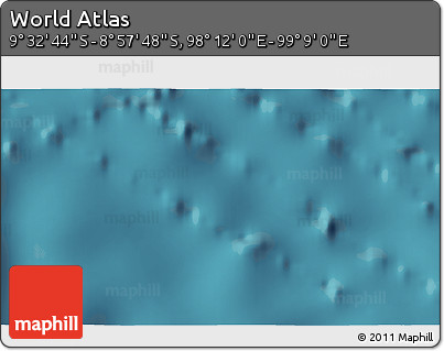 Satellite 3D Map of the Area around 9° 15' 16" S, 98° 40' 30" E