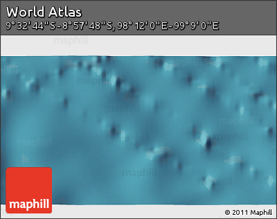 Satellite 3D Map of the Area around 9° 15' 16" S, 98° 40' 30" E