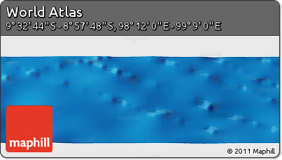 Physical Panoramic Map of the Area around 9° 15' 16" S, 98° 40' 30" E