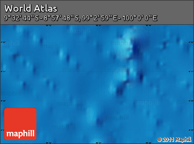 Physical Map of the Area around 9° 15' 16" S, 99° 31' 30" E