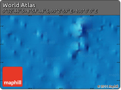 Physical Map of the Area around 9° 15' 16" S, 99° 31' 30" E