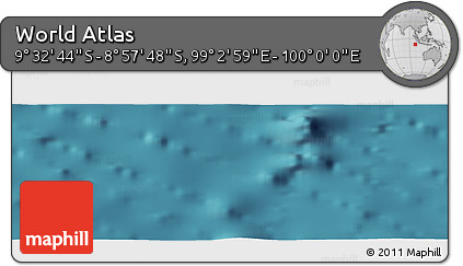 Satellite Panoramic Map of the Area around 9° 15' 16" S, 99° 31' 30" E