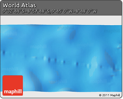 Physical 3D Map of the Area around 9° 15' 16" S, 9° 16' 30" W