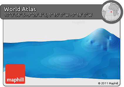Political Panoramic Map of the Area around 9° 46' 31" S, 0° 46' 30" W