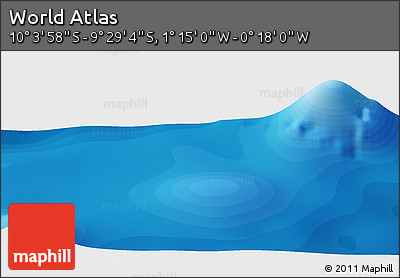 Political Panoramic Map of the Area around 9° 46' 31" S, 0° 46' 30" W