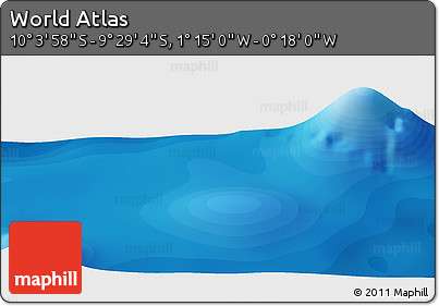 Political Panoramic Map of the Area around 9° 46' 31" S, 0° 46' 30" W