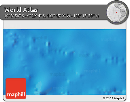 Physical 3D Map of the Area around 9° 46' 31" S, 102° 46' 30" W