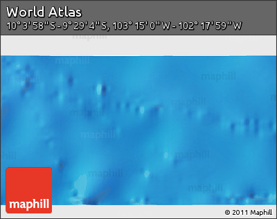 Physical 3D Map of the Area around 9° 46' 31" S, 102° 46' 30" W