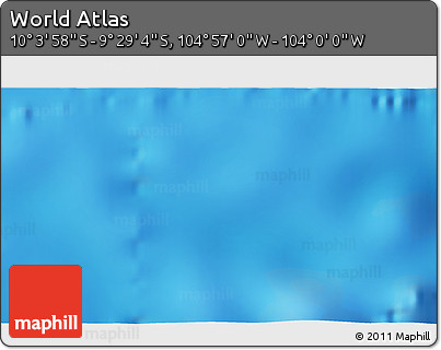 Physical 3D Map of the Area around 9° 46' 31" S, 104° 28' 29" W