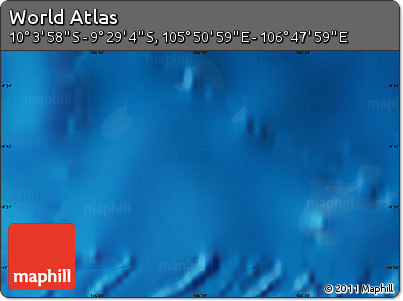 Shaded Relief Map of the Area around 9° 46' 31" S, 106° 19' 29" E