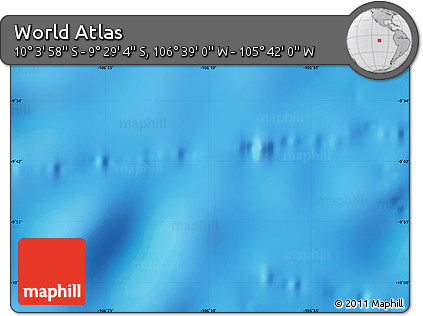 Physical Map of the Area around 9° 46' 31" S, 106° 10' 30" W