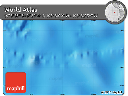 Physical Map of the Area around 9° 46' 31" S, 107° 1' 30" W